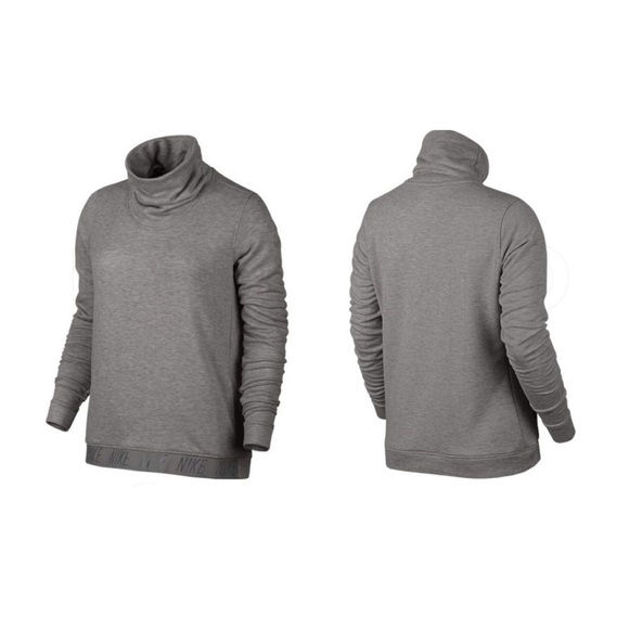 Nike Dri-Fit Gray Cowl/Turtleneck Sweatshirt - Picture 2 of 15